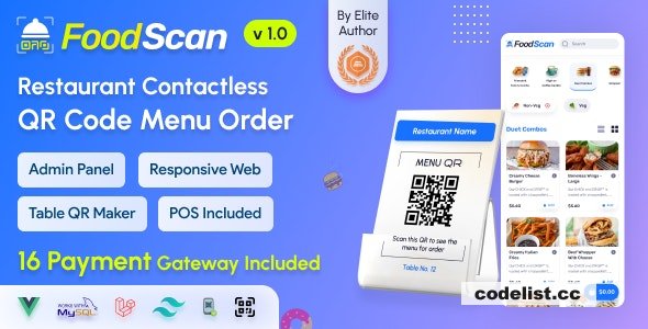 FoodScan v2.1 - Qr Code Restaurant Menu Maker and Contactless Table Ordering System with Restaurant POS - nulled » Premium Scripts, Plugins & Mobile