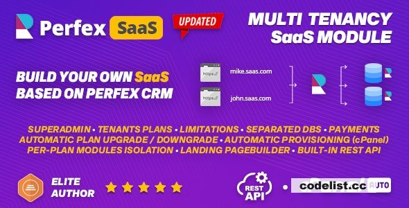 SaaS module for Perfex CRM v1.1.0 - Multi Tenancy Support » Premium Scripts, Plugins & Mobile