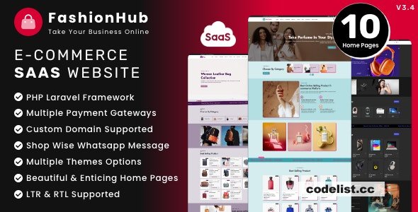 FashionHub SaaS v3.6 - eCommerce Website Builder For Seamless Online Business - nulled &raquo; Premium Scripts, Plugins &amp; Mobile