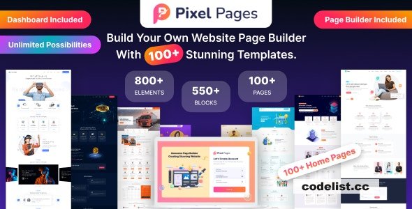 PixelPages v1.0.6 - SAAS Application Website Builder for HTML Template » Premium Scripts, Plugins & Mobile