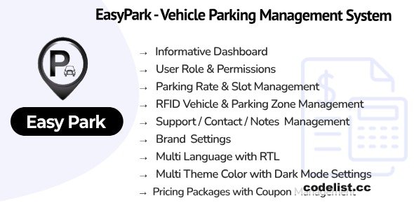 EasyPark SaaS v1.2 - Vehicle Parking Management System » Premium Scripts, Plugins & Mobile