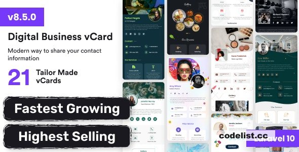VCard SaaS v8.5.0 - Digital Business Card Builder SaaS - Laravel VCard Saas - NFC Card » Premium Scripts, Plugins & Mobile