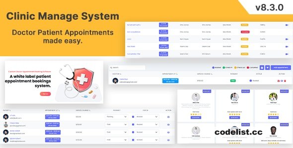 Clinic Management System v8.3.0 - Doctor Patient Appointment Management System Laravel » Premium Scripts, Plugins & Mobile