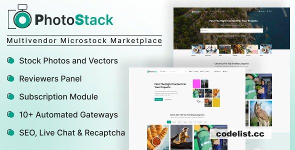 PhotoStack v1.0 - Multivendor Microstock Marketplace » Premium Scripts, Plugins & Mobile