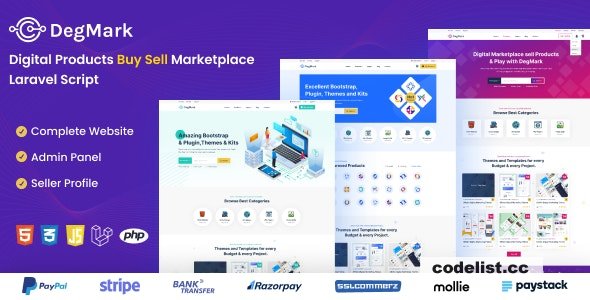 DegMark v1.2.0 - Digital Products Buy Sell Marketplace Laravel Script » Premium Scripts, Plugins & Mobile