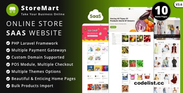StoreMart SaaS v3.7 - Online Product Selling Business Website Builder - nulled » Premium Scripts, Plugins & Mobile