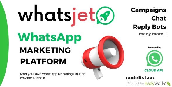 WhatsJet SaaS v1.1.1 - A WhatsApp Marketing Platform with Bulk Sending, Campaigns & Chat Bots - nulled » Premium Scripts, Plugins & Mobile