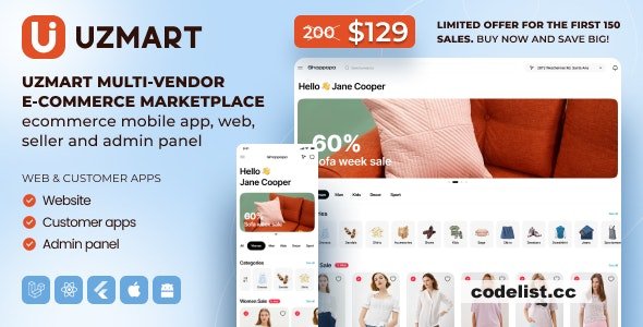 UzMart v1.0 - Multi-Vendor E-commerce Marketplace - nulled » Premium Scripts, Plugins & Mobile