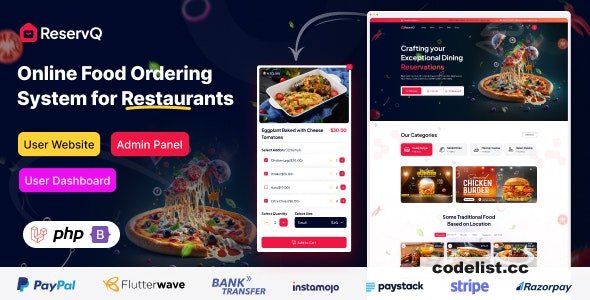 Reservq v1.4.2 - Online Food Ordering System for Restaurants Laravel Script » Premium Scripts, Plugins & Mobile