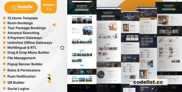Hotelia v2.3 - Hotel Booking / Resort Booking Management Website » Premium Scripts, Plugins & Mobile