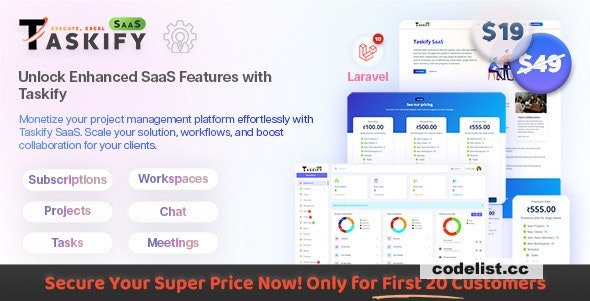 Taskify SaaS v1.1.1 - Project Management System in Laravel » Premium Scripts, Plugins & Mobile