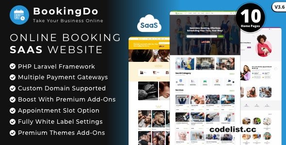 BookingDo SaaS v3.6 - Multi Business Appointment Scheduling & Service Booking Website Builder - nulled » Premium Scripts, Plugins & Mobile