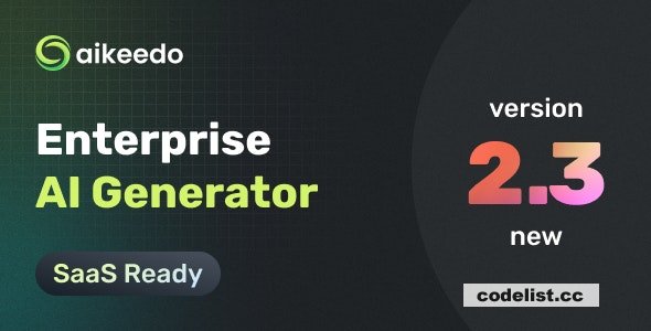 Aikeedo AI v2.3.0 - AI Chat, Content, Image, Voice, Code - SaaS - OpenAI, Claude, StabilityAI, ElevenLabs - nulled » Premium Scripts, Plugins & Mobile