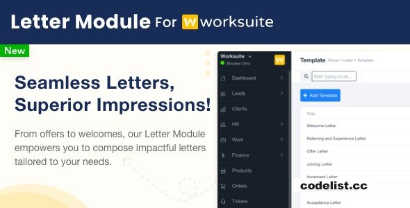 Letter Module for Worksuite CRM v1.0 » Premium Scripts, Plugins & Mobile