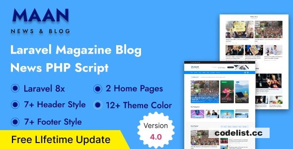 Maan News v4.0 - Laravel Magazine Blog & News PHP Script » Premium Scripts, Plugins & Mobile