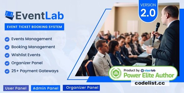 EventLab v2.0 - Event Ticket Booking System - nulled » Premium Scripts, Plugins & Mobile