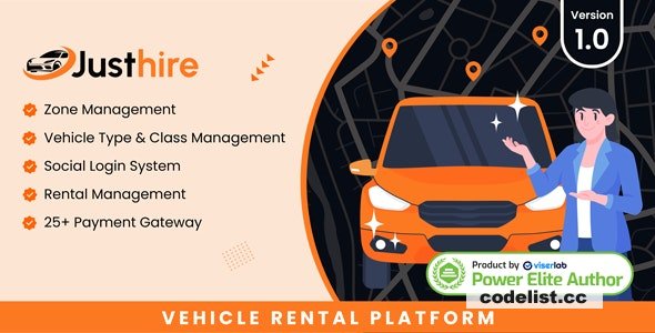 Justhire v1.0 - Vehicle Rental Platform - nulled » Premium Scripts, Plugins & Mobile