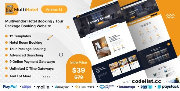 MultiHotel v1.1 - Multivendor Hotel Booking / Tour Package Booking Website - nulled » Premium Scripts, Plugins & Mobile