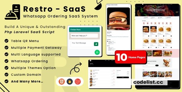 Restro SaaS v3.7 - Multi Restaurant Online WhatsApp Food Ordering System SaaS - nulled » Premium Scripts, Plugins & Mobile