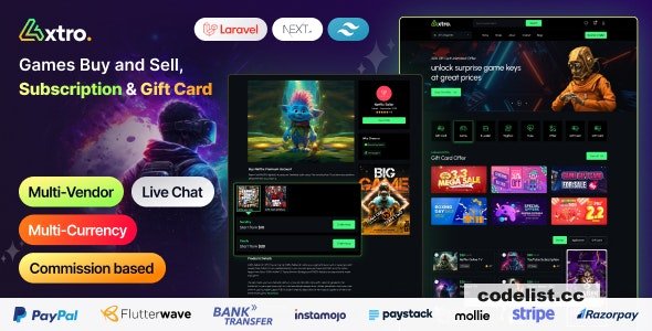 Axtro v2.0 - Games Buy and Sell, Subscription & Gift Card Laravel Script » Premium Scripts, Plugins & Mobile