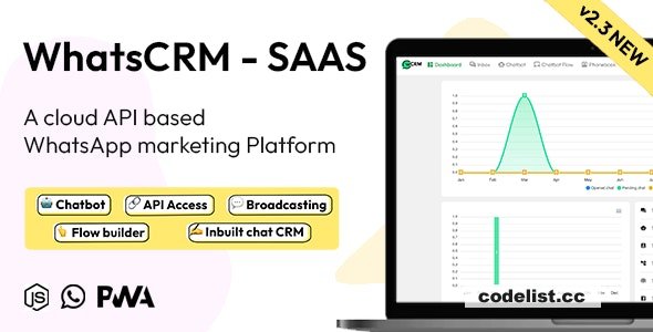 WhatsCRM v2.3 - Chatbot, Flow Builder, API Access, WhatsApp CRM SAAS System » Premium Scripts, Plugins & Mobile
