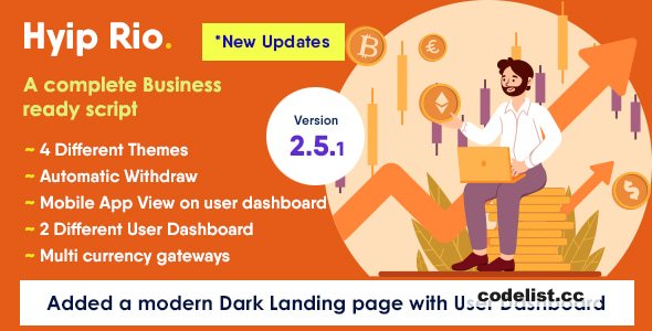 Hyip Rio v2.5.1 - Advanced Hyip Investment Scheme With Ranking System and Automatic Withdraw - nulled » Premium Scripts, Plugins & Mobile