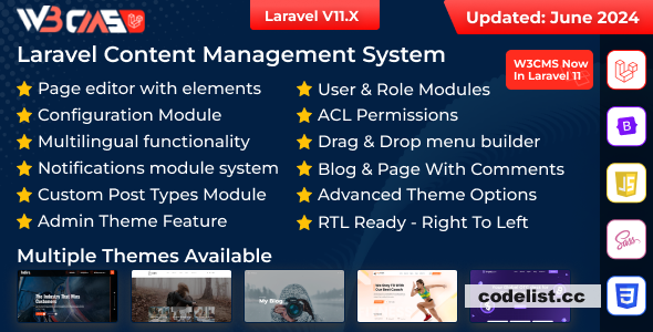 W3CMS-Laravel v2.3 - Content Management System » Premium Scripts, Plugins & Mobile