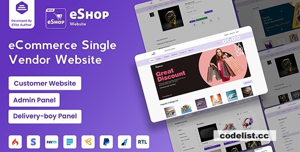 eShop Web v4.4.0 - eCommerce Single Vendor Website - nulled » Premium Scripts, Plugins & Mobile