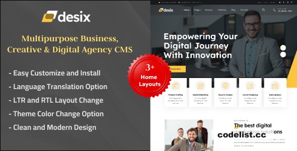 Desix v2.1 - Multipurpose Business, Creative & Digital Agency CMS » Premium Scripts, Plugins & Mobile