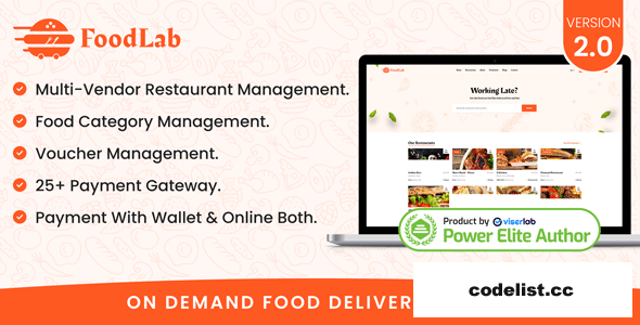 FoodLab v2.0 - On demand Food Delivery System » Premium Scripts, Plugins & Mobile