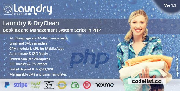 Laundry booking and management script v1.5 » Premium Scripts, Plugins & Mobile