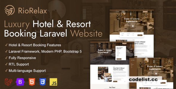 RioRelax v1.6.1 - Laravel Luxury Hotel &amp; Resort Booking Website - nulled &raquo; Premium Scripts, Plugins &amp; Mobile