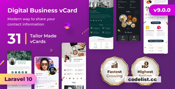 vCard SaaS v12.0.0 - Business Card Builder SaaS - Laravel VCard Saas - NFC Card » Premium Scripts, Plugins & Mobile