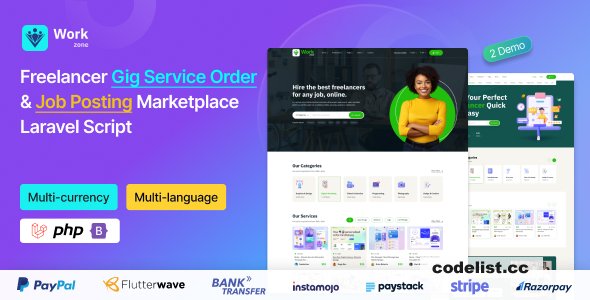 Workzone v3.0.0 - Freelancer Marketplace for Gig Service Order & Job Posting Laravel Script » Premium Scripts, Plugins & Mobile