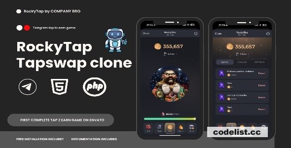 Rocky v1.0 - TapSwap Like Telegram clicker Game » Premium Scripts, Plugins & Mobile