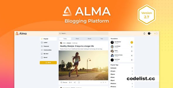 Alma v2.7 - Blogging Platform » Premium Scripts, Plugins & Mobile