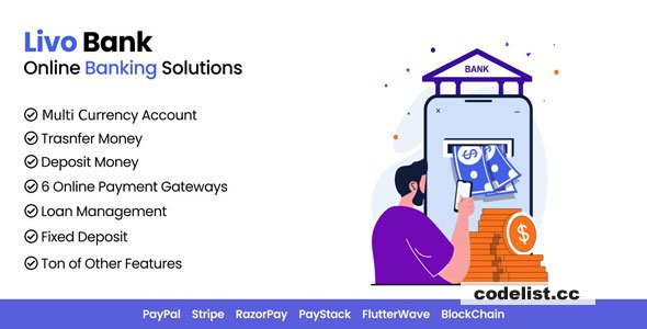 Livo Bank v2.1 - Complete Banking System - nulled » Premium Scripts, Plugins & Mobile