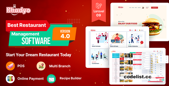 Khadyo v4.1.0 - Restaurant Management Software and Restaurant POS with Online Food Ordering Website » Premium Scripts, Plugins & Mobile