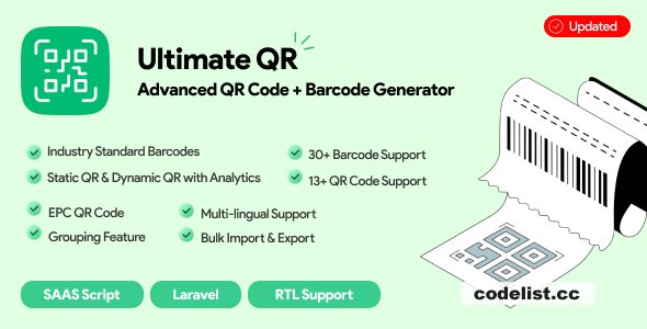 UltimateQR v3.1.0 - Advanced QR Code + Barcode Generator | SAAS | PHP Script » Premium Scripts, Plugins & Mobile