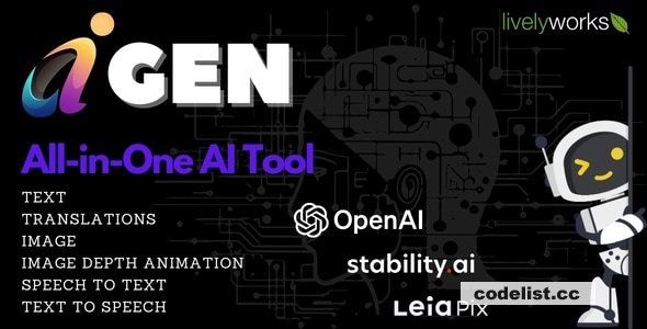 AiGen v1.1.5 - All-in-One AI Generation Tool - Artificial Intelligence » Premium Scripts, Plugins & Mobile
