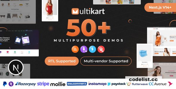 Multikart v1.0 - Single or Multivendor eCommerce with React Next JS & Laravel REST API » Premium Scripts, Plugins & Mobile