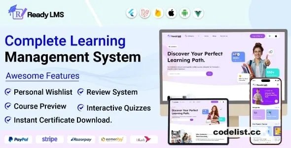 Ready LMS v2.1.0 - Complete Learning Management System Websites, Mobile app with Admin panel » Premium Scripts, Plugins & Mobile