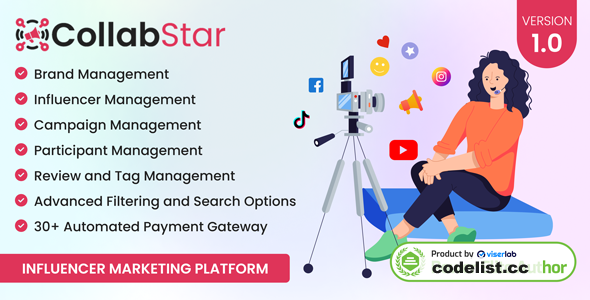 CollabStar v1.0 - Influencer Marketing Platform - nulled » Premium Scripts, Plugins & Mobile