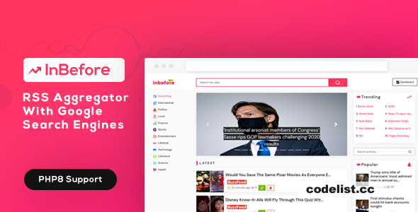 InBefore v1.0.7 - News Aggregator with Search Engine » Premium Scripts, Plugins & Mobile