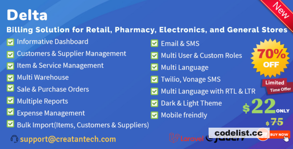 Delta v1.4 - Invoicing, POS, Billing & Inventory Management System with GST & CRM » Premium Scripts, Plugins & Mobile