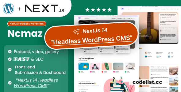 Ncmaz v2.9.0 - NextJs Headless WordPress Blog Magazine » Premium Scripts, Plugins & Mobile