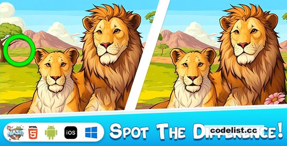 Spot The Difference - The Garden Phaser 3, HTML5 » Premium Scripts, Plugins & Mobile