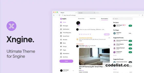 Xngine v1.2 - The Ultimate Sngine Theme &raquo; Premium Scripts, Plugins &amp; Mobile
