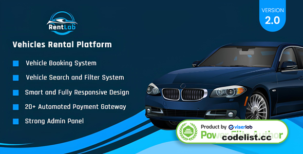 RentLab v2.0 - Vehicles Rental Platform - nulled » Premium Scripts, Plugins & Mobile