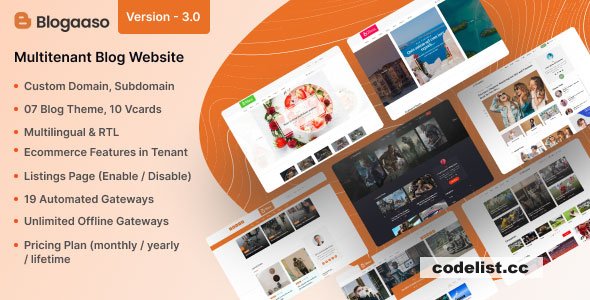 Blogaaso v3.0 - Blog Website SAAS (Multitenancy) - nulled » Premium Scripts, Plugins & Mobile